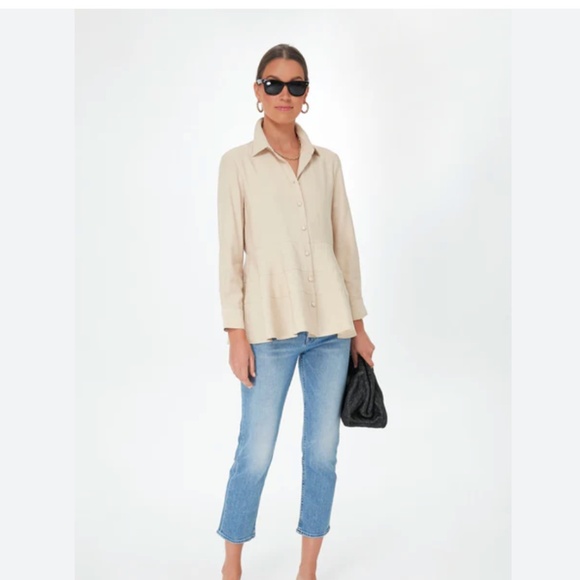 Tuckernuck Cream Button-Up Top - Picture 3 of 8